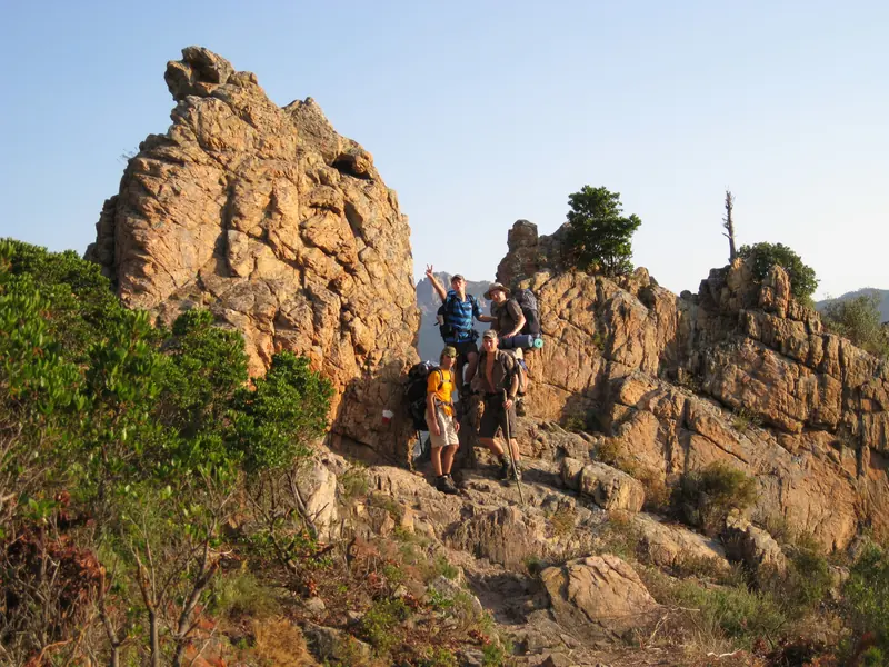 Pause sur les rochers dorés