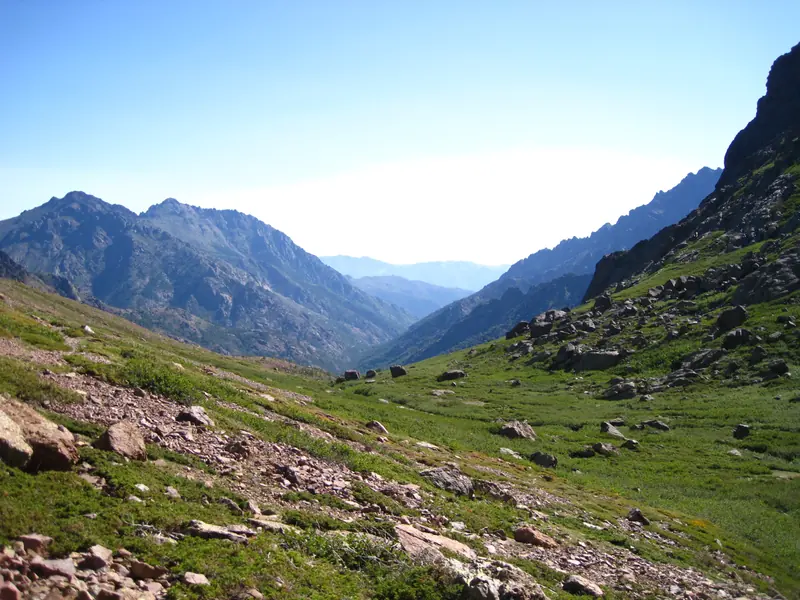 Descente vers la vallée verte