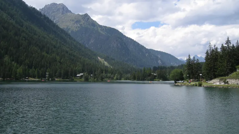 Un lac au milieu des arbres