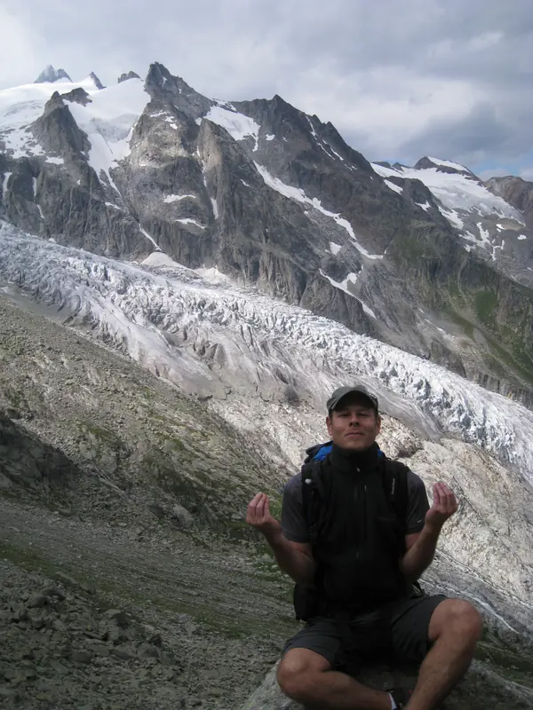 Pause face au glacier