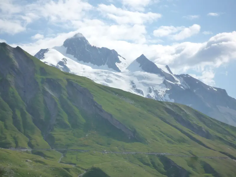 Glaciers et pentes herbeuses